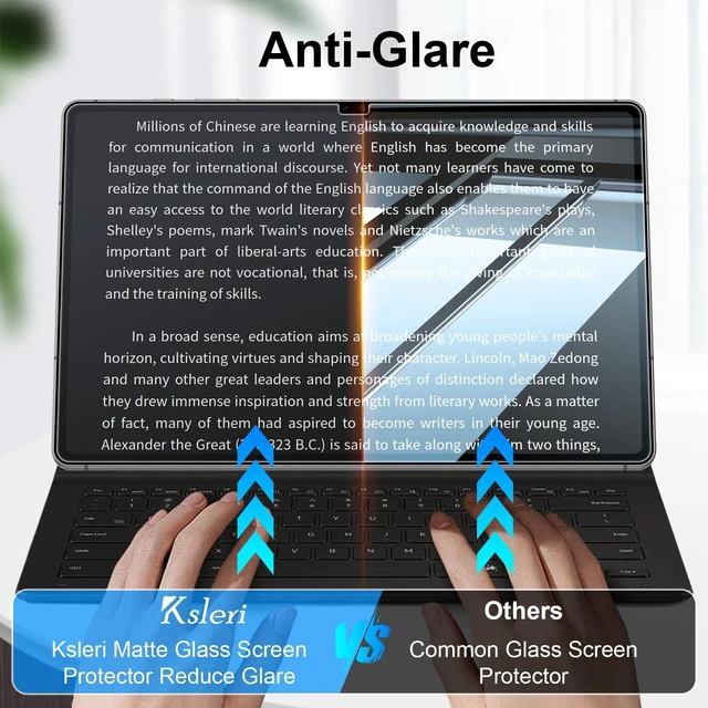 Alt view image 3 of 5 - Ksleri Matte Screen Protector for Galaxy Tab S10 Ultra/ S9 Ultra/ S8 Ultra
