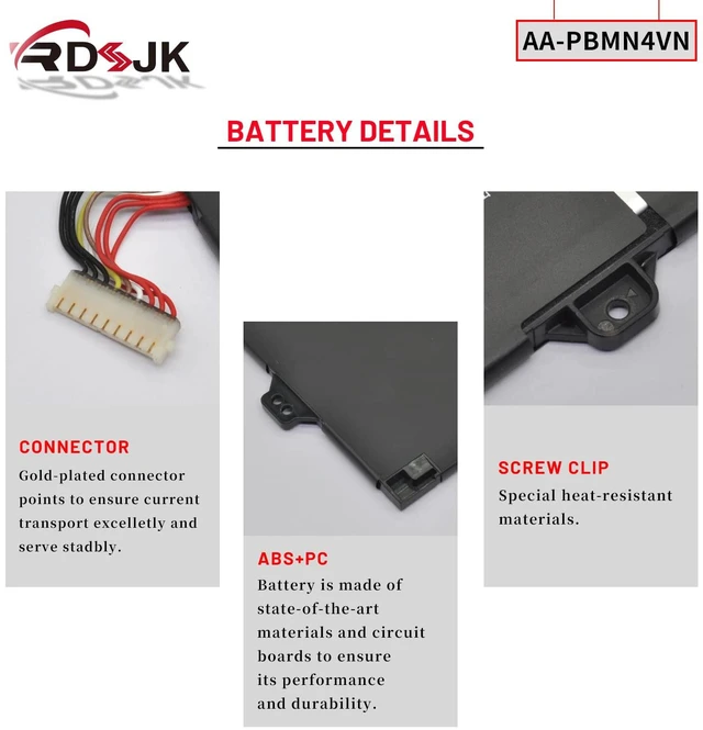 Alt view image 5 of 5 - AA-PBMN4VN Laptop Battery for Samsung Galaxy Book Pro 360 15 15.6" NP950XDB NP950XDB-KA1US NP950XDB-KB1US NP950XDB-KC3US NP950XDB-KC5US NP950QDB NP950QDB-KB1US NP950QED NP950QED-KB1US 15.44V 67W