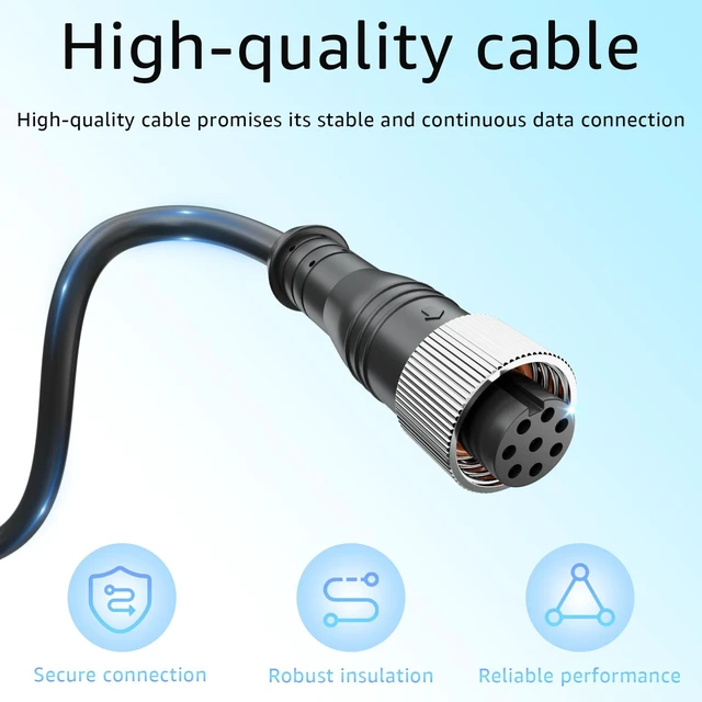Alt view image 2 of 5 - SigeIy 720073-5 AS EC 10E Ethernet Cable Extension, Replacement for Humminbird of Helix 15, Helix 12, Helix 10, Helix 9, Helix 8, Helix 7, Apex, Onix, Models (Black 10 Feet)