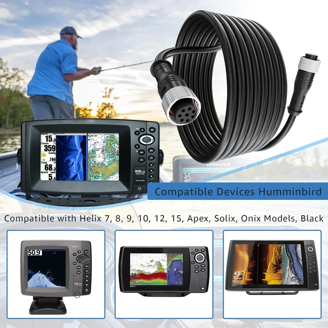 Alt view image 5 of 5 - SigeIy 720073-5 AS EC 10E Ethernet Cable Extension, Replacement for Humminbird of Helix 15, Helix 12, Helix 10, Helix 9, Helix 8, Helix 7, Apex, Onix, Models (Black 10 Feet)