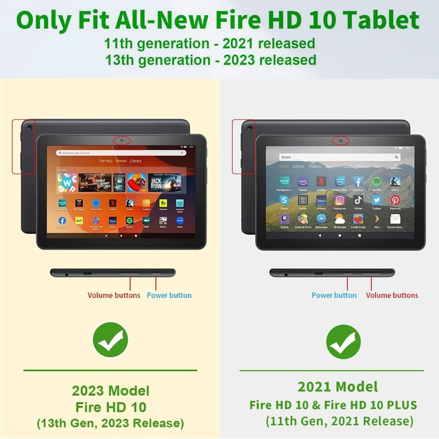 Alt view image 2 of 5 - Qindaiwen Keyboard Case for Fire HD 10 Tablet (13th/11th Generation,2023/2021 Release) 10.1", PU Leather Stand Cover with Detachable Bluetooth Keyboard, Black Leopard Print