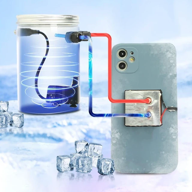 Alt view image 2 of 5 - DIY Mobile Phone Cooler for Gaming and Live Streaming,Innovation Highly Efficient Water Cooled Semiconductor Mobile Phone Radiator for Phones Tablets