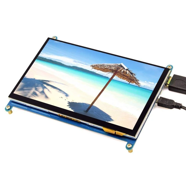 Alt view image 4 of 5 - Padarsey HDMI TFT LCD Display Monitor 7 Inch 1024X600 HD Screen with Touch Function for Raspberry Pi B+/2B Raspberry Pi 3B