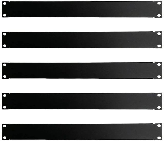Main image of 1U Blank Panel Rack Mount Spacer Filler Panel 19" Black Rack Blanking Blind Panel for Server Network Rack Enclosure Or Cabinet-5pcs (1U-5PCs)