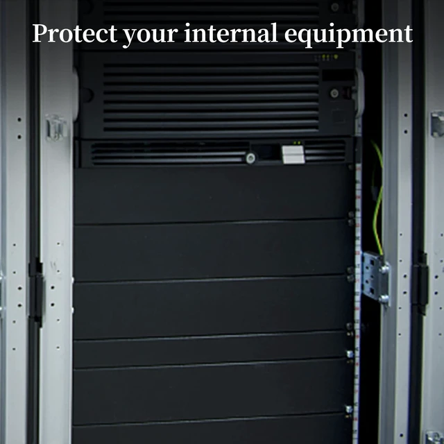 Alt view image 5 of 5 - 1U Blank Panel Rack Mount Spacer Filler Panel 19" Black Rack Blanking Blind Panel for Server Network Rack Enclosure Or Cabinet-5pcs (1U-5PCs)
