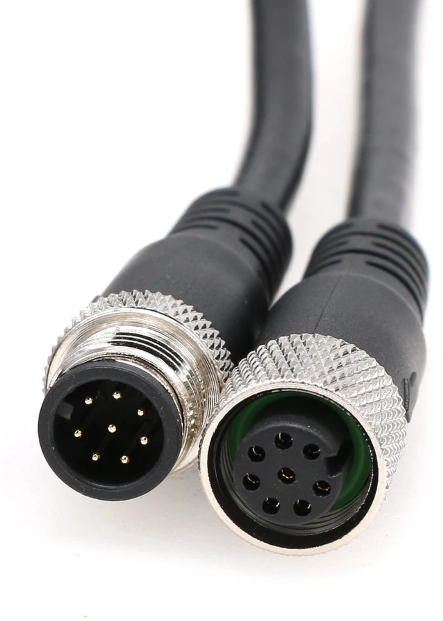 Alt view image 4 of 4 - Eonvic Industrial M12 8 Pin Male to Female Aviation Sensor Connector Waterproof M12 A Code Shielded Signal Cable (20M//65.6ft)