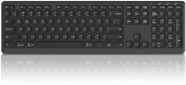 Main image of CITLLA Wireless Bluetooth Keyboard, Support Multi Device Switching, Full Size, Scissor-Switch Keys Silent Design for Computer, Laptop, MacBook and iPad