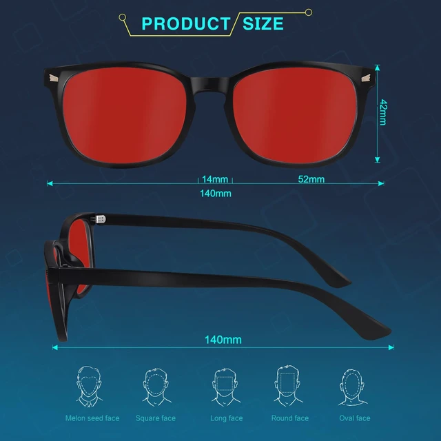 Alt view image 5 of 5 - WINTOO Blue Light Glasses for Woman Men, 99% Blocking Red Light Lens