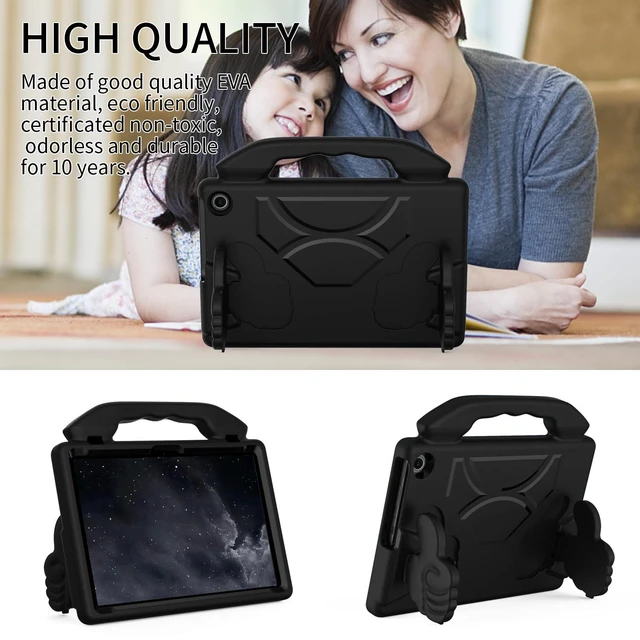 Alt view image 2 of 5 - YGTRLKP for Fire Max 11 Kids Tablet Case EVA Material Light Weight Shockproof Rugged Heavy Duty Thumb Kickstand Kids Case for Fire Max 11 (2023) (Black)