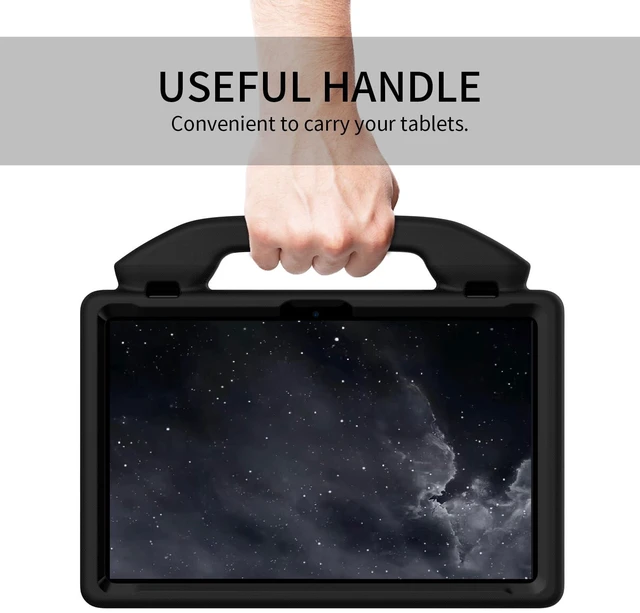 Alt view image 3 of 5 - YGTRLKP for Fire Max 11 Kids Tablet Case EVA Material Light Weight Shockproof Rugged Heavy Duty Thumb Kickstand Kids Case for Fire Max 11 (2023) (Black)