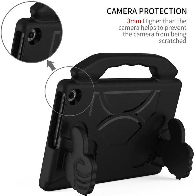 Alt view image 4 of 5 - YGTRLKP for Fire Max 11 Kids Tablet Case EVA Material Light Weight Shockproof Rugged Heavy Duty Thumb Kickstand Kids Case for Fire Max 11 (2023) (Black)
