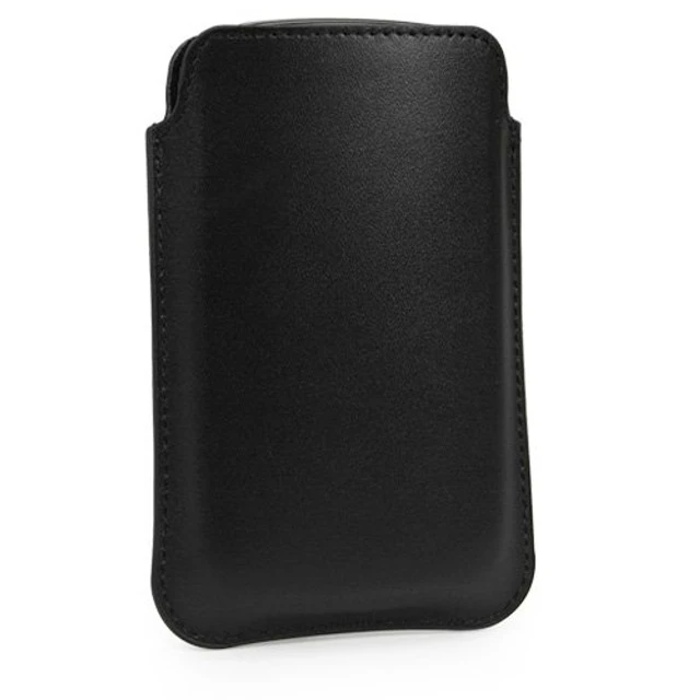 Alt view image 3 of 5 - BoxWave Case Compatible with FiiO M9 - Genuine Leather Pouch, Slim Real Leather Luxury Lightweight Pocket for FiiO M9 - Nero Black