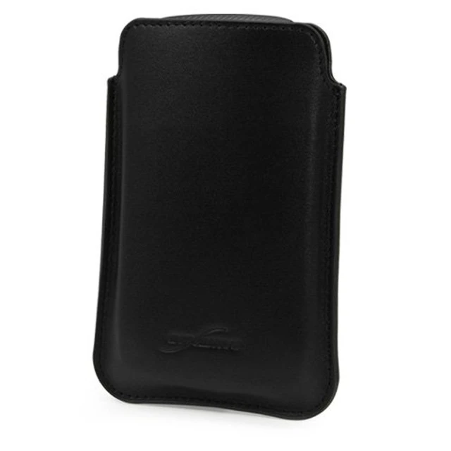 Alt view image 4 of 5 - BoxWave Case Compatible with FiiO M9 - Genuine Leather Pouch, Slim Real Leather Luxury Lightweight Pocket for FiiO M9 - Nero Black