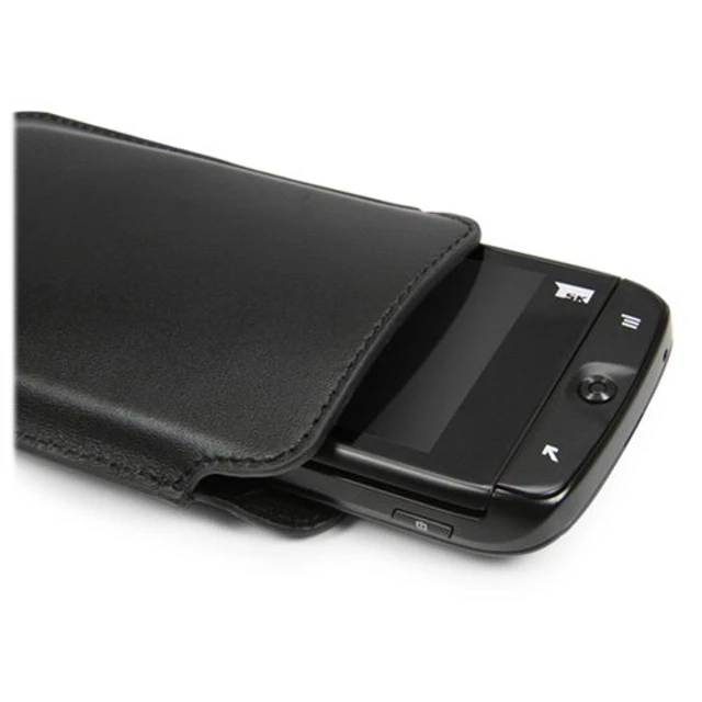 Alt view image 5 of 5 - BoxWave Case Compatible with FiiO M9 - Genuine Leather Pouch, Slim Real Leather Luxury Lightweight Pocket for FiiO M9 - Nero Black
