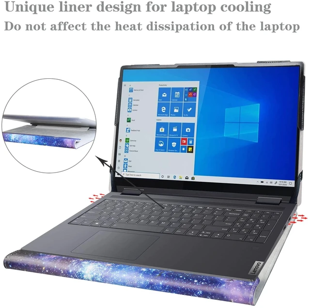Alt view image 4 of 5 - Alapmk Protective Case for HP EliteBook 660 G11/EliteBook 665 G11/EliteBook 860 G11/ProBook 460 G11/ProBook 465 G11/ZBook Power 16 G11/ZBook Firefly 16 G11/EliteBook 860 G10 G9 16" Laptop,Galaxy