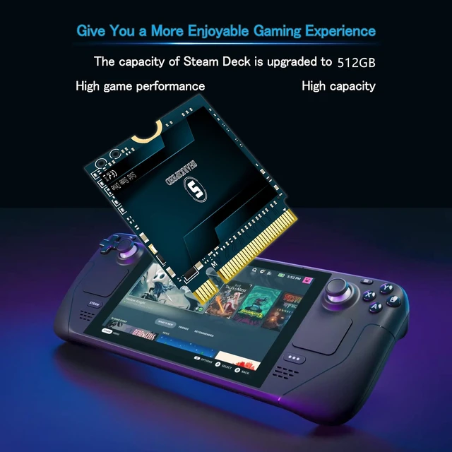 Alt view image 3 of 5 - S SHARKSPEED SSD 512GB M.2 2230 NVMe PCIe Gen 3.0X4 Internal Solid State Drive, Compatible with Steam Deck, ROG Ally, Surface Pro, Ultrabook, Laptop, Desktop PC (M.2 2230 PCIe, 512GB)