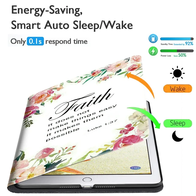 Alt view image 3 of 5 - Case for Kindle Fire Max 11 Tablet (13th Gen, 2023 Release) 11" PU Leather Slim Folding Adjustable Stand Smart Cover with Auto Wake/Sleep for Fire 11 Max Tablet,1-37 Bible Verse Christian