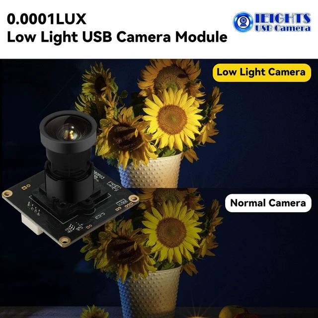Alt view image 3 of 5 - 0.0001LUX Low Light H.264 USB Camera Module, 1080P/30FPS, HDR, M16 Mount