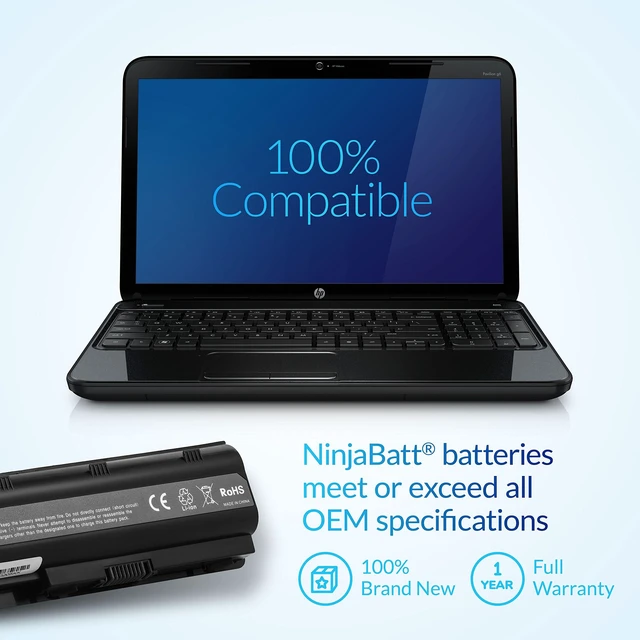 Alt view image 5 of 5 - NinjaBatt 593553-001 Battery for HP MU06 MU09 Pavilion dm4 g6 g7 DV7