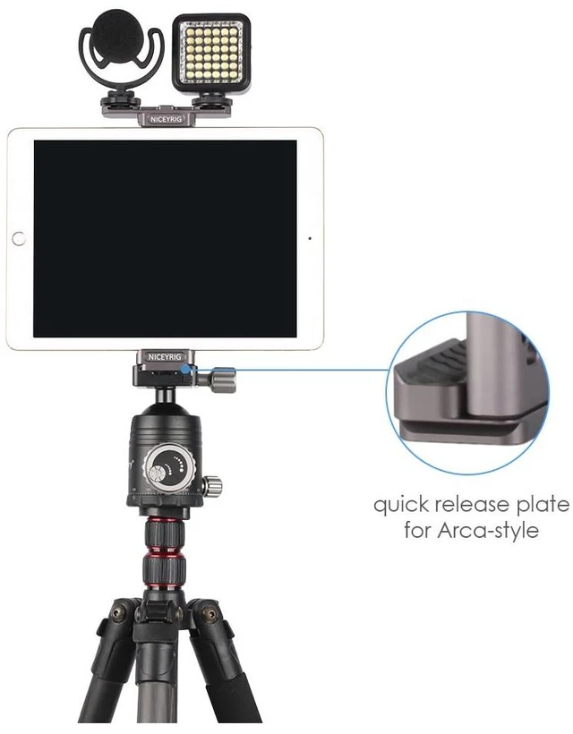 Alt view image 4 of 5 - NICEYRIG Aluminum Tripod Mount for Video Recording Vlog Vlogging Lives -502