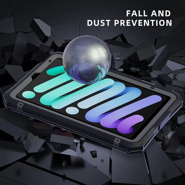 Alt view image 3 of 5 - MRUOZRUI Waterproof Case Compatible with iPad mini 7&6 6th Generation 8.3 Inch, Full Body Heavy Duty Protection with Built-in Screen Protector, Pencil Holder, Strap, Shockproof Tablet Case