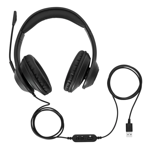 Alt view image 5 of 5 - Targus Wired Stereo Headset, Black (AEH102TT)