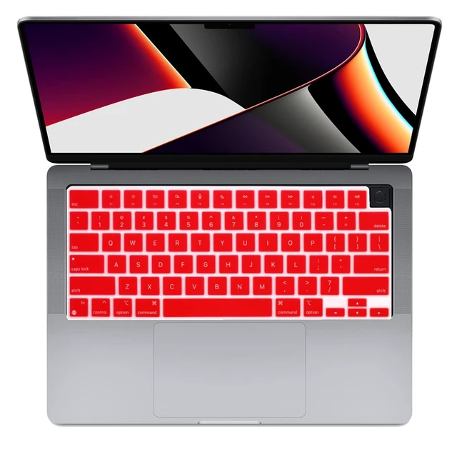 Alt view image 5 of 5 - Se7enline for MacBook Pro 14 inch Case 2026-2021 M5 M4 M3 M2,Red