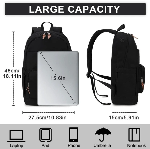 Alt view image 2 of 5 - RAVUO School Backpack, 15.6" Laptop Daypack for Teen Boys Girls Men Women