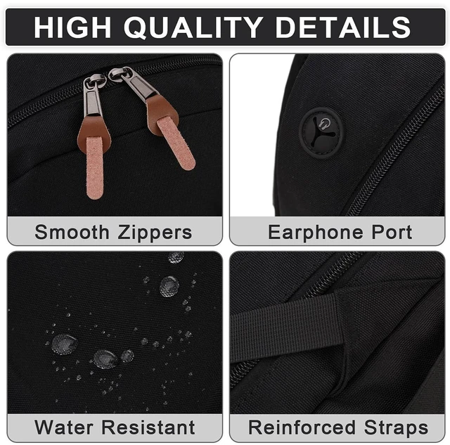 Alt view image 3 of 5 - RAVUO School Backpack, 15.6" Laptop Daypack for Teen Boys Girls Men Women