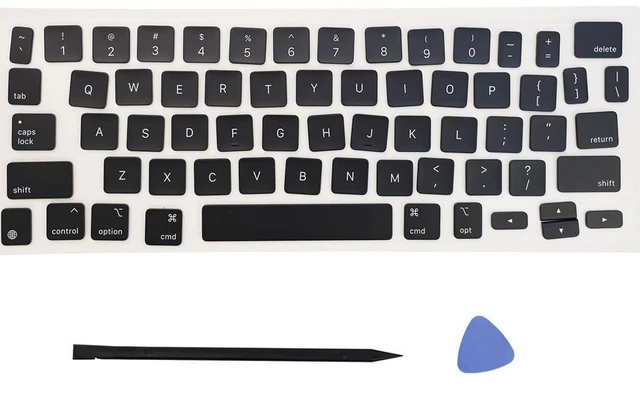 Main image of Replacement US Keyboard Full Set of Keycap Keys (No Hinge) and Tool Applicable for ipad Pro/Air 11/12.9/13 inch Magic Keyboard Key Cap (MKH-1 Black)