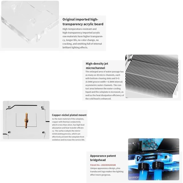 Alt view image 5 of 5 - Barrow Copper GPU Water Cooling Block GPU Waterblock for MSI Geforce RTX 5090 32G Ventus 3X OC, for MSI RTX 5090 D 32G Ventus 3X OC