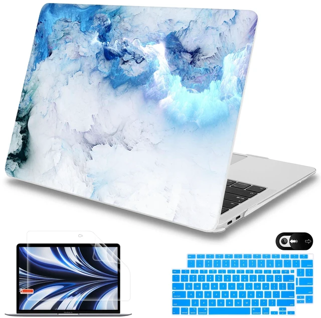 Main image of Mektron for MacBook Air 13 inch Case A2337 M1 A2179 A1932 with Retina Display & Touch ID Plastic Hard Shell Laptop Case for MacBook Air 13 Cover 2020 2019 2018 Release,Cloud & Lightning