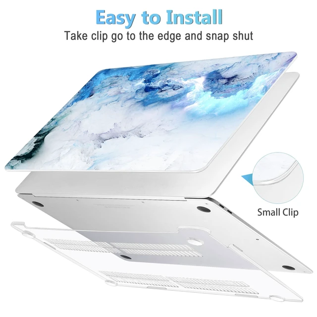 Alt view image 3 of 5 - Mektron for MacBook Air 13 inch Case A2337 M1 A2179 A1932 with Retina Display & Touch ID Plastic Hard Shell Laptop Case for MacBook Air 13 Cover 2020 2019 2018 Release,Cloud & Lightning