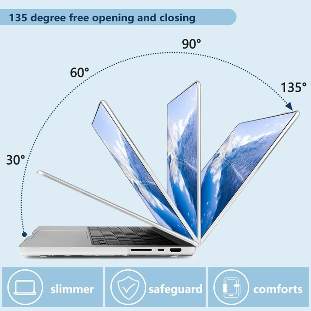 Alt view image 5 of 5 - MecBevia Compatible with MacBook Pro 14 inch Case M5 M4 M3 M2 M1 2026-2021