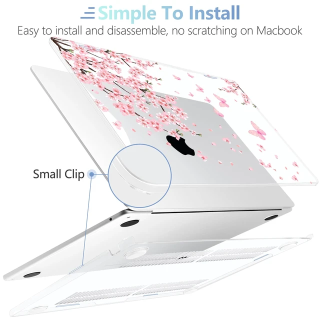 Alt view image 5 of 5 - MEEgoodo Case for M5/M4/M3/M2 MacBook Air 15 inch Case 2026 2025 2024 2023, Laptop Shell Fit Model (A3448/A3241/A3114/A2941) for MacBook Air 15.3-inch, Cherry Blossoms