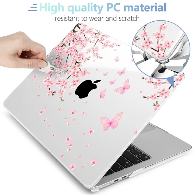 Alt view image 4 of 5 - MEEgoodo Case for M5/M4/M3/M2 MacBook Air 15 inch Case 2026 2025 2024 2023, Laptop Shell Fit Model (A3448/A3241/A3114/A2941) for MacBook Air 15.3-inch, Cherry Blossoms