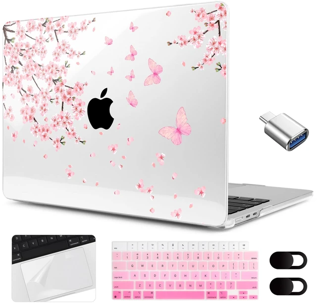 Main image of MEEgoodo Case for M5/M4/M3/M2 MacBook Air 15 inch Case 2026 2025 2024 2023, Laptop Shell Fit Model (A3448/A3241/A3114/A2941) for MacBook Air 15.3-inch, Cherry Blossoms