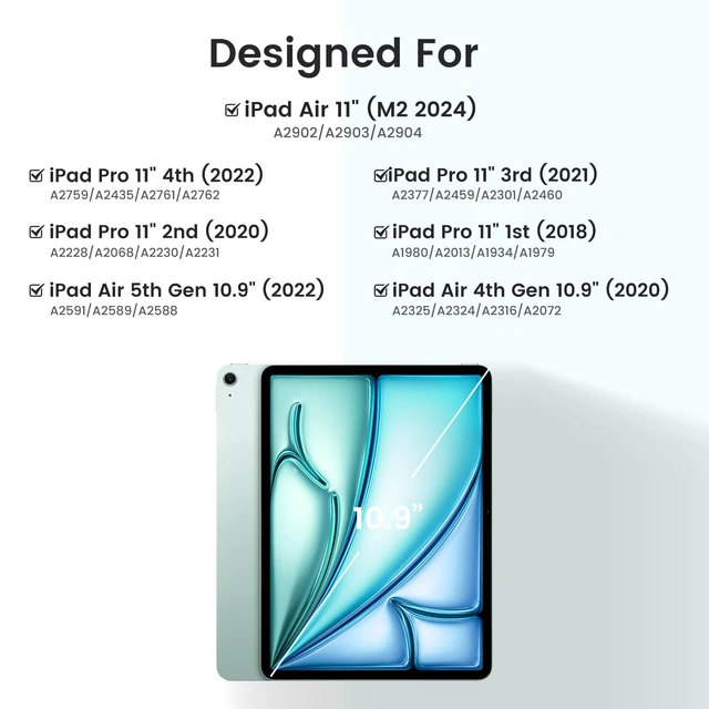 Alt view image 3 of 5 - OPAKIT Keyboard Case for iPad Air 5th/4th Generation 10.9 Inch (2022/2020) Compatible with iPad Pro 11 Inch 1st4th Generation, Detachable Wireless Keyboard with 7-Color Backlit and Pencil Holde