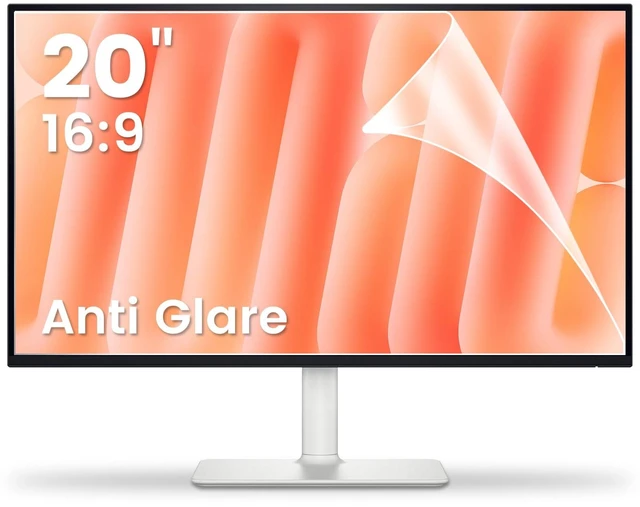 Main image of F FORITO 2-Pack 20 inch 16:9 Matte Anti Glare Computer Screen Cover, Anti Glare Eye Protection Film Compatible with All 20" Widescreen Monitors with 16:9 Aspect Ratio (17.4" W x 9.8" H) Not for 16:10