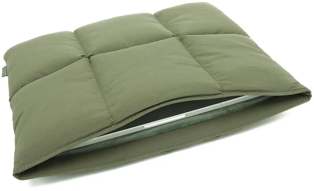 Alt view image 5 of 5 - KAYOND Puffy Laptop Sleeve 15 inch 16 inch, Green