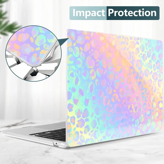 Alt view image 5 of 5 - DONGKE for MacBook Air 13.6 Inch Case 2026 2025 2024-2022 A3449 A3240 A3113 A2681 M5 M4 M3 M2 Touch ID, Plastic Hard Shell & Keyboard Cover & Type C Adapter for MacBook Air 13 inch, Leopard Print