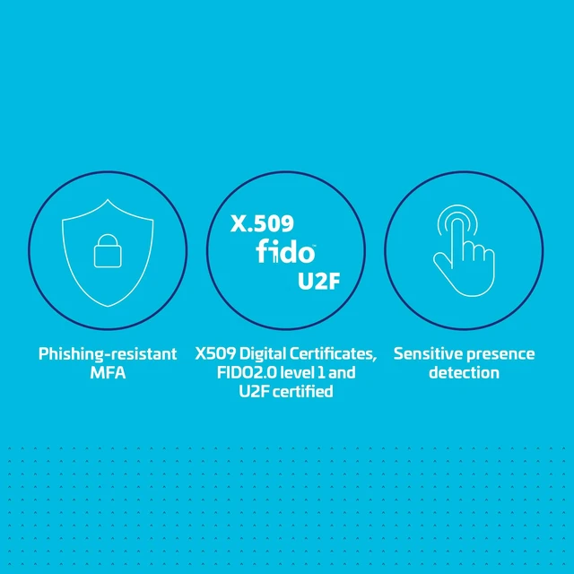 Alt view image 4 of 5 - Thales - SafeNet eToken Fusion - Phishing-Resistant FIDO2 Certified Security Key for Digital Certificates or Web Apps & Desktop Authentication - USB-A, Pack of 10