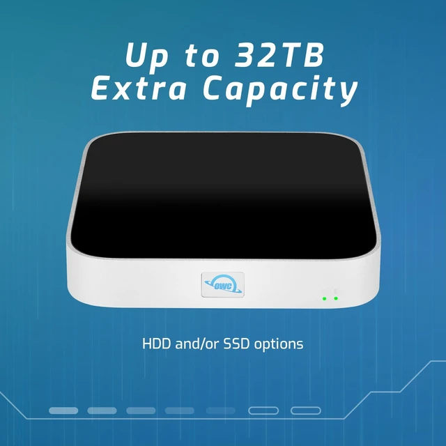 Alt view image 2 of 5 - OWC miniStack STX 2TB (NVMe) Thunderbolt Storage and Hub - Silver