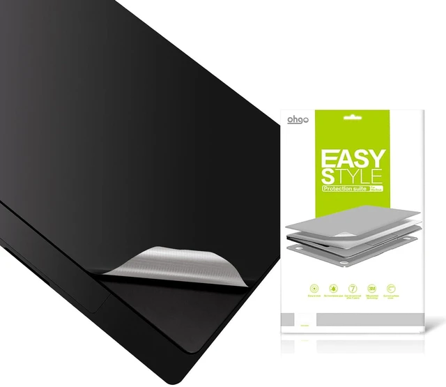 Main image of 4 in 1 3M Vinyl Full Laptop Skins Sticker for 2021~2026+ MacBook Pro 14 Inch 14.2" M2 M3 M4 M5 (Model: A2442/A2779/A2918/A2992/A3112/A3401/A3185/A3434/A3426/A3427) - Space Black