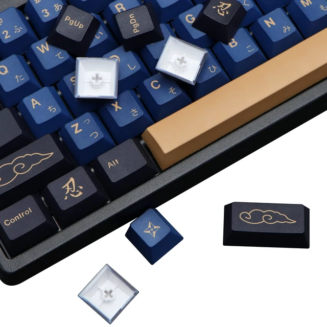 Alt view image 5 of 5 - MOLGRIA Blue Samurai Keycaps, 129 Set PBT KeyCaps for Gaming Keyboard, Cherry Profile Dye Sublimation Custom Keycaps with Puller for Gateron Kailh Cherry MX Switch 104/87/71/61 60 Percent Keyboard