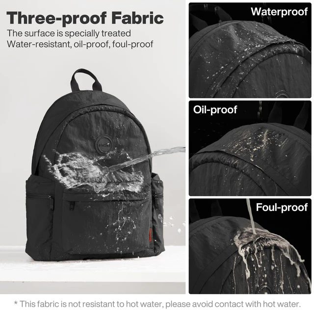 Alt view image 4 of 5 - mixi 15 Inch Casual Travel Daypack, Lightweight Laptop Backpack, Black