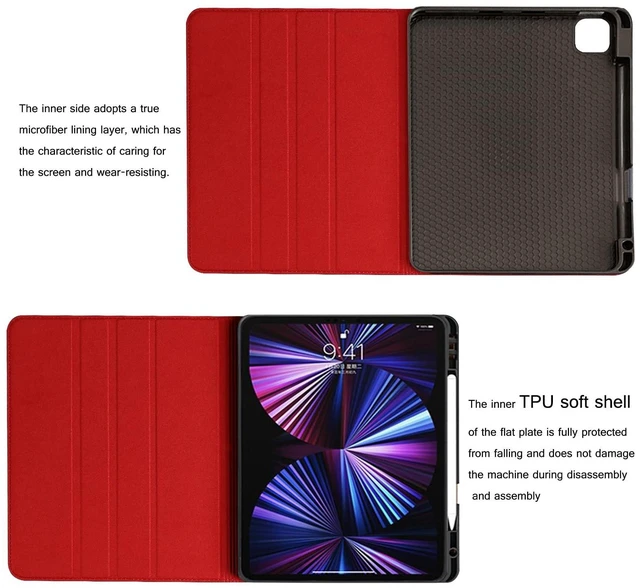 Alt view image 5 of 5 - NANRUIL Leather Case for iPad mini 8.3" Folio Cover,Built-in Pencil Holder
