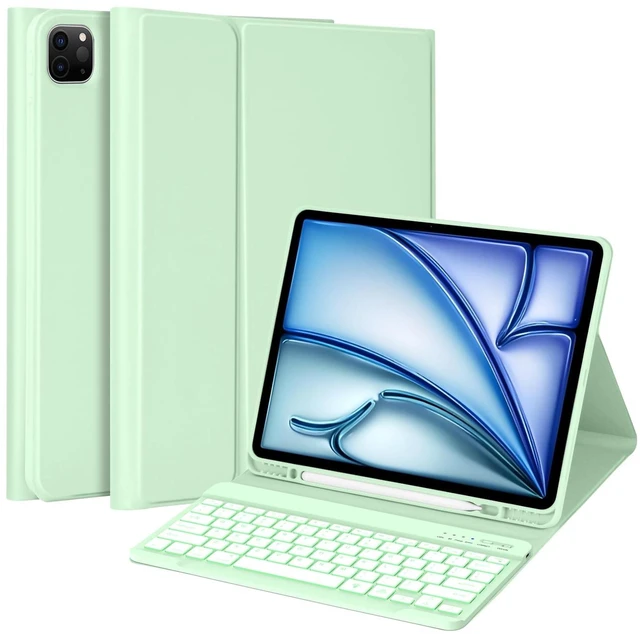 Main image of MMK for iPad Pro 12.9 Case with Keyboard-Green