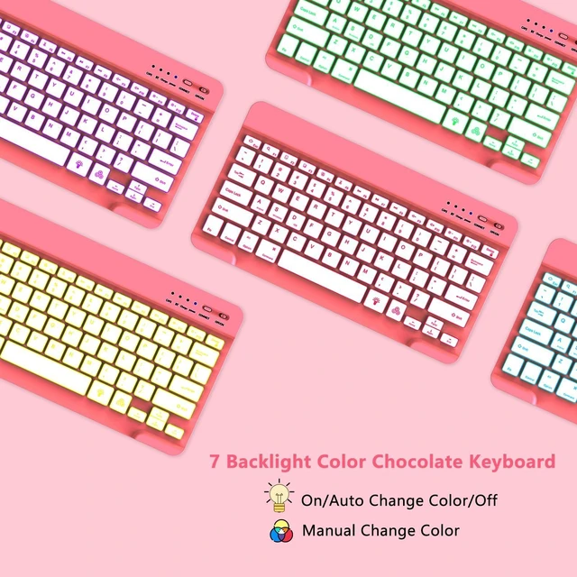 Alt view image 3 of 5 - MMK for iPad Pro 12.9 Case with Keyboard-Watermelon Red