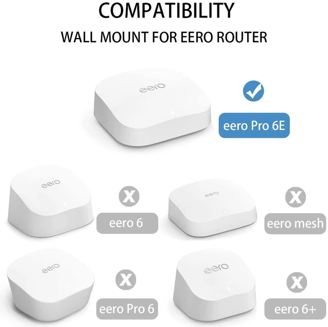 Alt view image 2 of 5 - Wall Mount for eero Pro 6E, Screwless VHB Holder for Mounting eero Pro 6E Tri-Band mesh Wi-Fi 6 Without Drilling (Strongly Adhesive, 3 Pack)